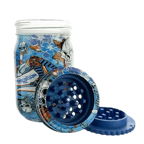 Grinder/Glass Jar Combo- 380ml Down Under Wholesalers