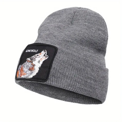 Loan Wolf Beanie- Grey