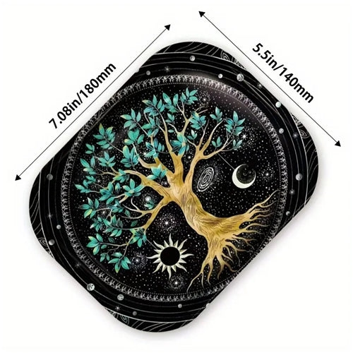 Green Tree Rolling Tray- 18x14cm Temu