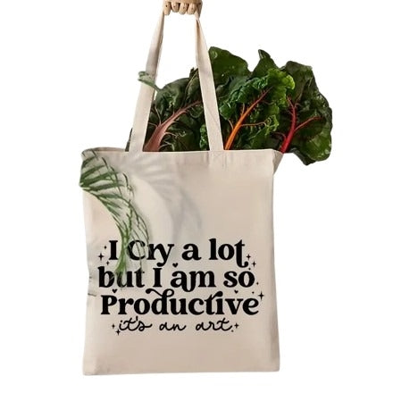 I Cry A Lot Tote Bag Temu