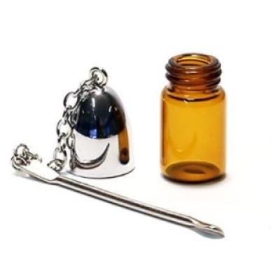 Vial & Snuff Spoon- 3.5cm Down Under Wholesalers