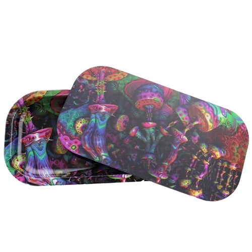 Metal Tray w/3D Lid- Vibrant Mushroom Down Under Wholesalers