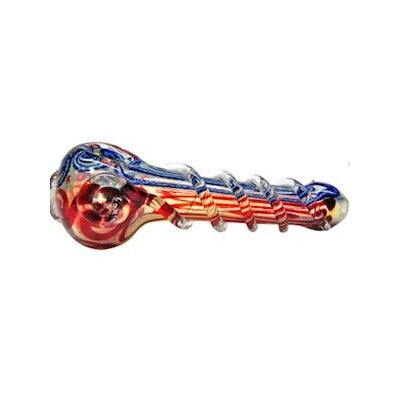 Ribbed Glass Pipe