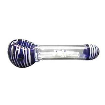 Glass Pipe w/ Frogs- Dark Blue Agung