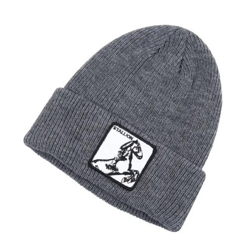 Stallion Beanie- Grey