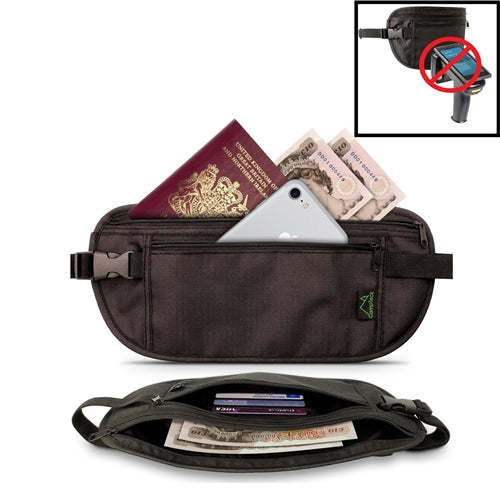 Faraday RFID/Signal-Blocking Money Belt