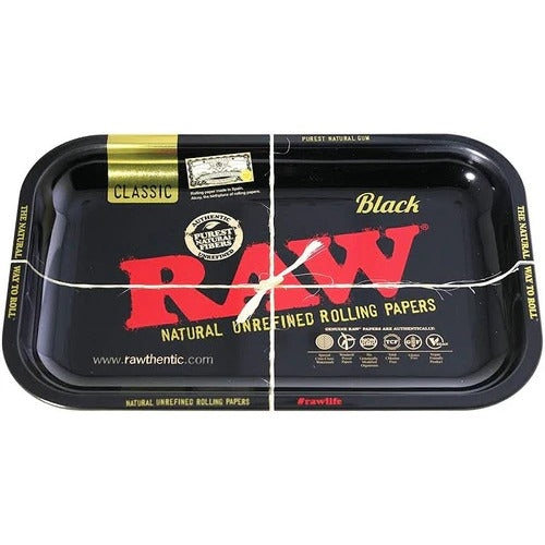 Raw Black Rolling Tray- Medium Cig Corp