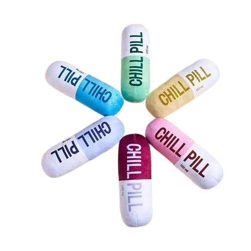 Chill Pill Plush Dog Toy