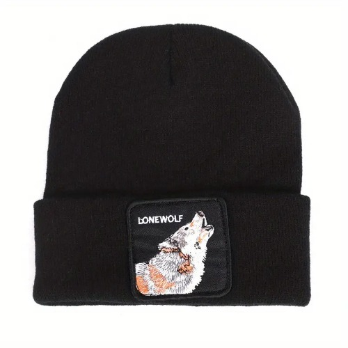 Loan Wolf Beanie- Black