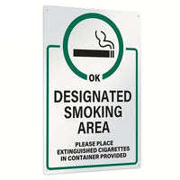 Designated Smoking Area Sign