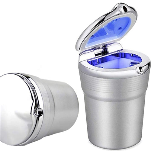 Car LED Ashtray- Silver MRK