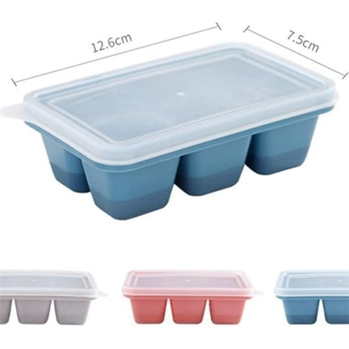 6-Hole Cube Silicone Mould w/ Lid Amazon