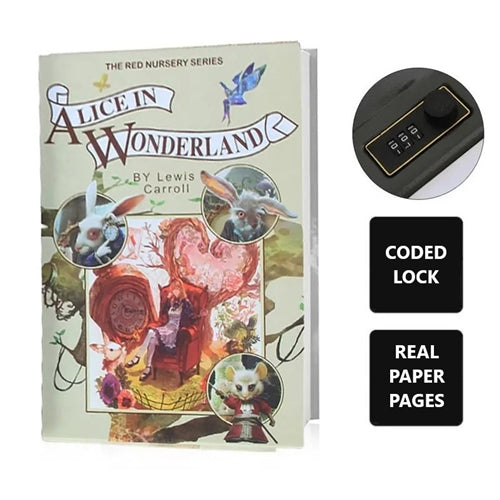 Book Safe w/ Paper Pages- Alice in Wonderland High on Chapel