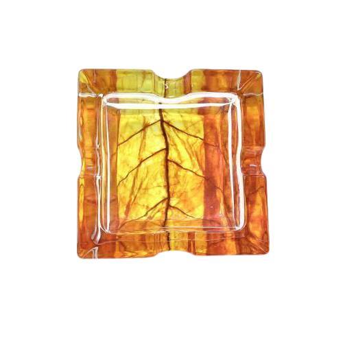 Glass Leaf Ashtray Roadrunner