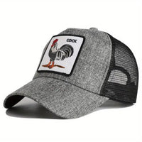 Cock Cap- Grey/Black