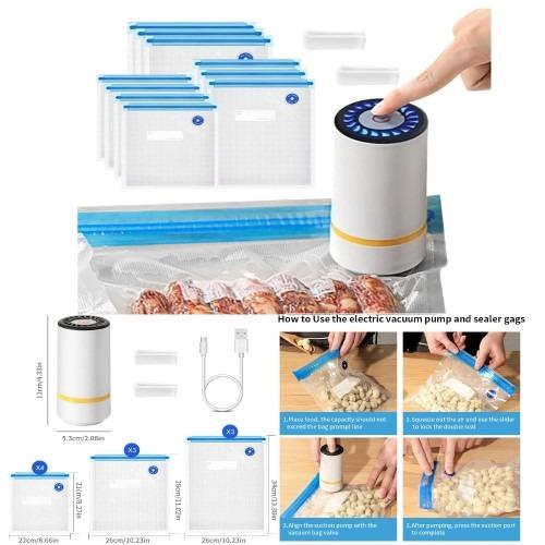 Single-Touch Vacuum Sealer + Bags Amazon