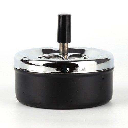 Spinner Ashtray Med- Black MRK