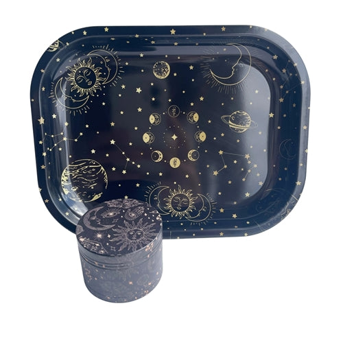 Grinder/Tray Combo- Moon & Stars