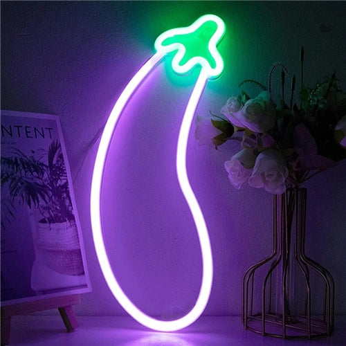 Neon Sign- Eggplant