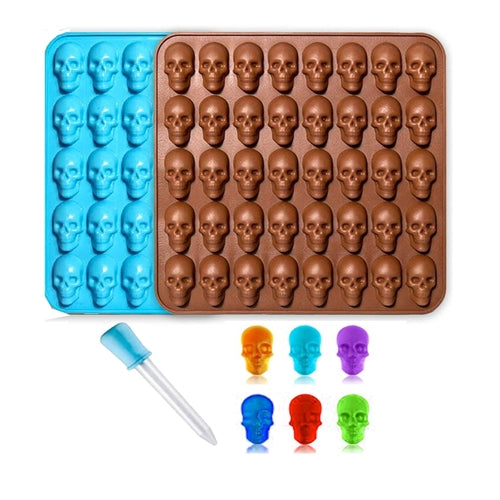 2pk Silicone Skull Gummy Moulds