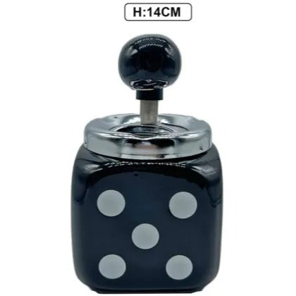 Ceramic Black Dice Ashtray