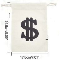 Dollar Sign Fabric Sack- Large